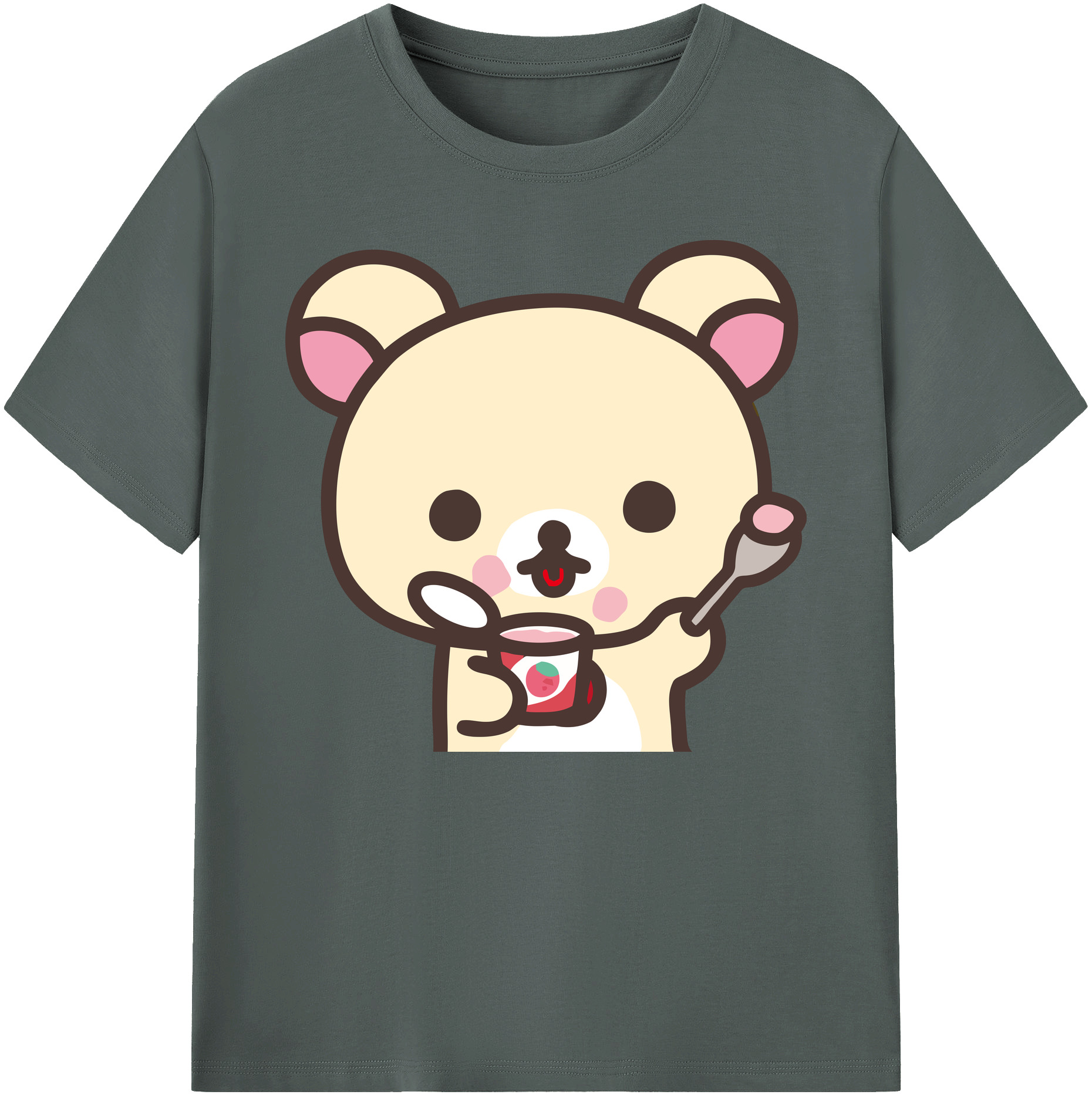 （画像用） リラックマ リラックマ キイロイトリ Rilakkuma Korilakkuma Kiiroitori 綿100％ メンズ半袖Tシャツ｜肌触りやわらか＆通気性